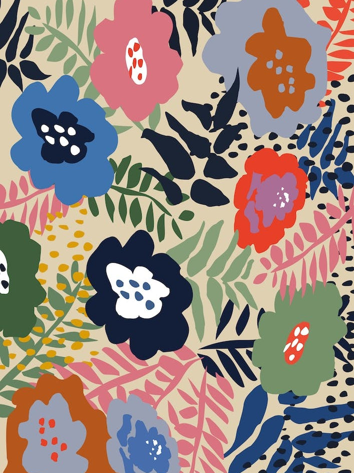 Maximalist Floral Shapes Pattern
