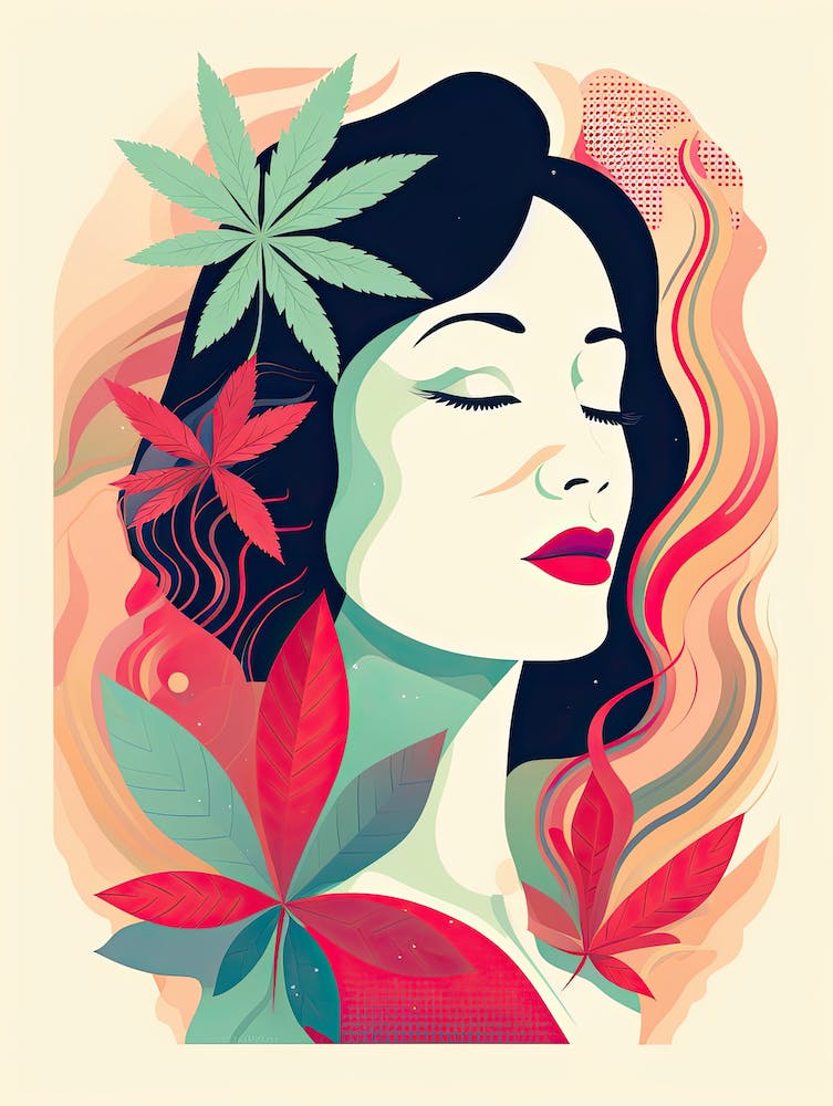 Femme au cannabis, Art du cannabis