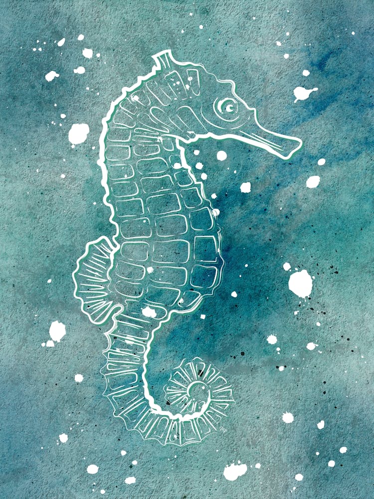 Cyan Seahorse