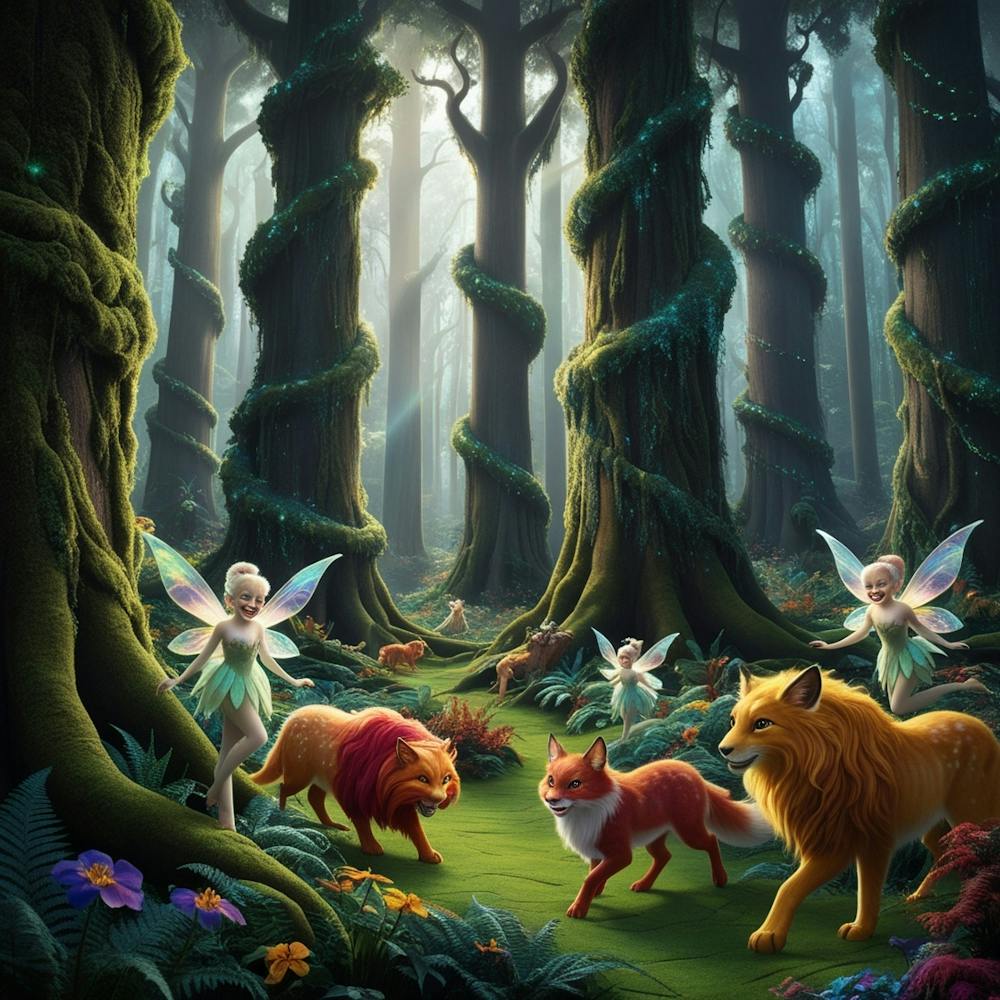 Fairy Forest with fairy animals