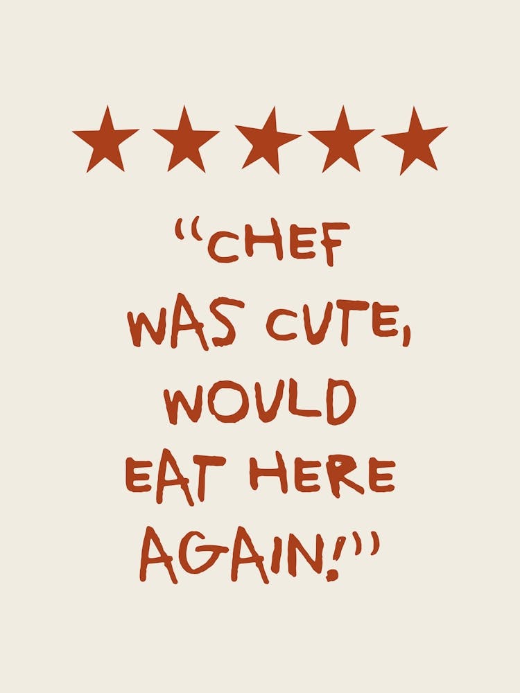 Chef Was Cute Rating Dark Red Kitchen