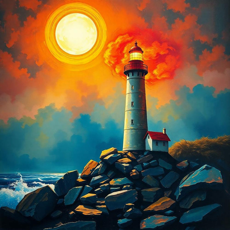 Lighthouse At Sunset 5