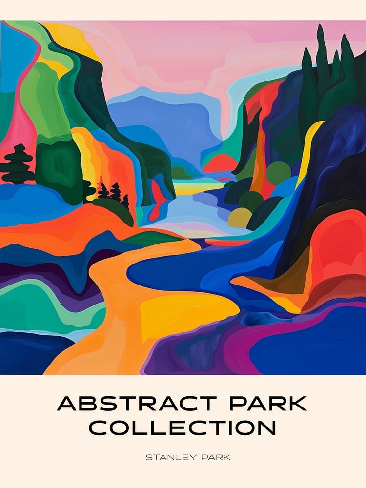Abstract Park Collection Poster Stanley Park Vancouver Canada 5