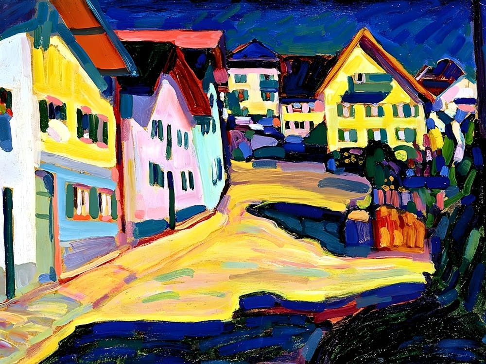 Wassily Kandinsky Straßenszene mit Person