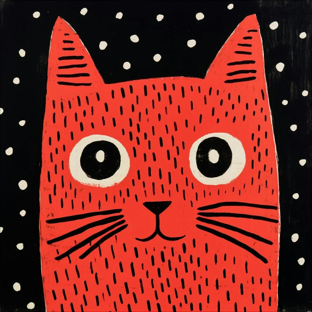 Red Polka Dot Cat 3
