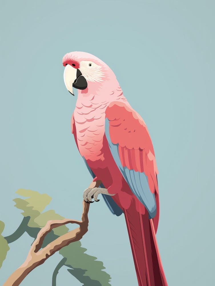 Minimalist Parrot 1 Illustration