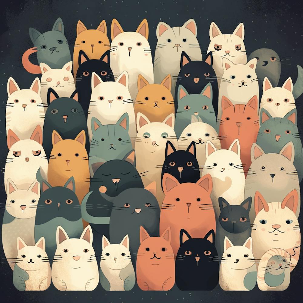 Group Of Cats 1