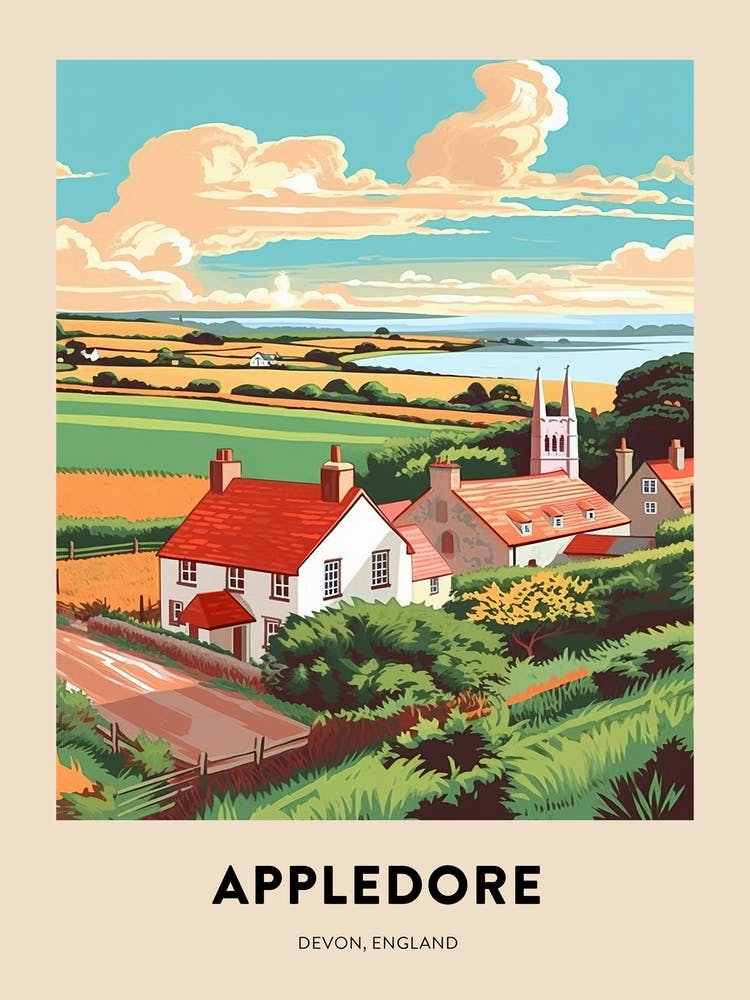 Devon Vintage Travel Poster Appledore 3