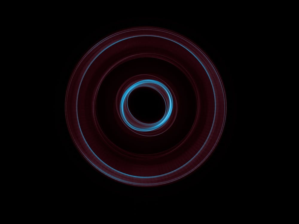 Lignes Courbes Abstraites Bleues Et Rouges Lumineuses 10