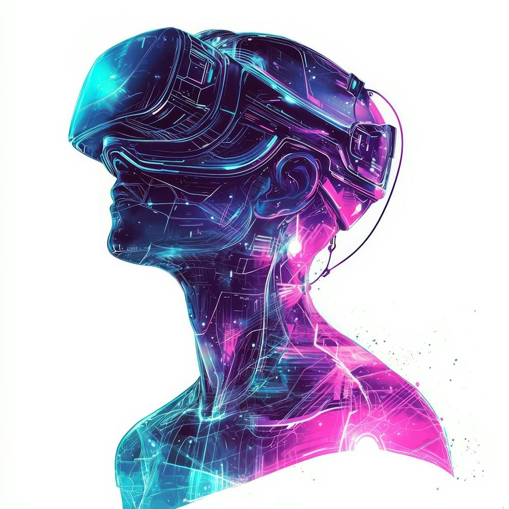 Vr Headset.Generated AI. Wall 6