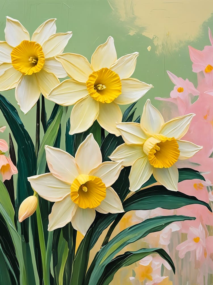 Painted Spring Daffodils no1