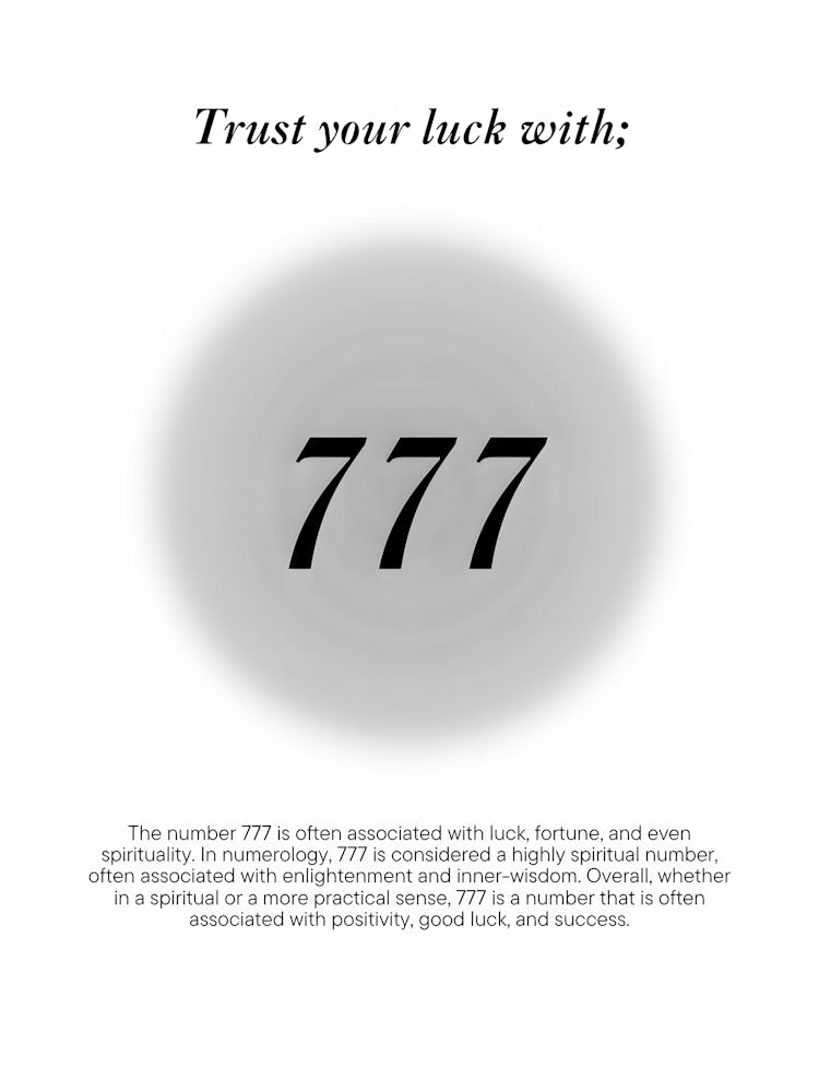 Trust Your Luck With 777