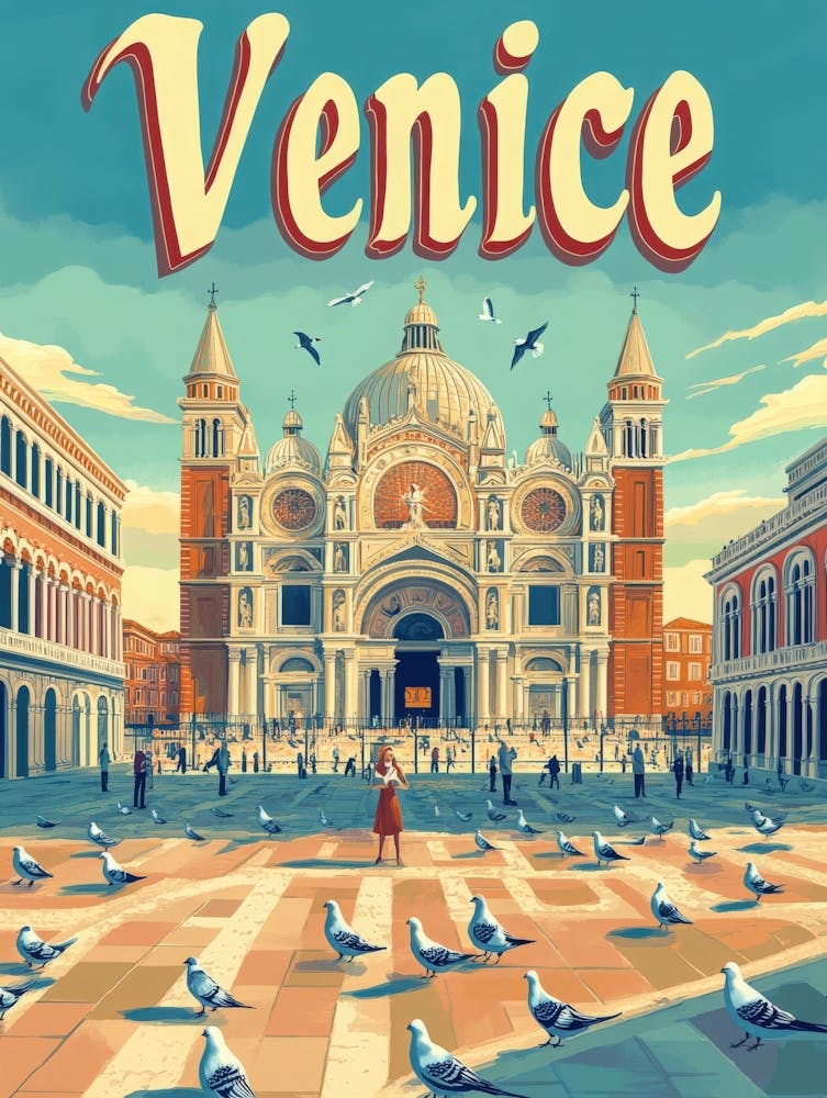 Aihrgdesign A Classic 1960s Travel Poster For Venice 3