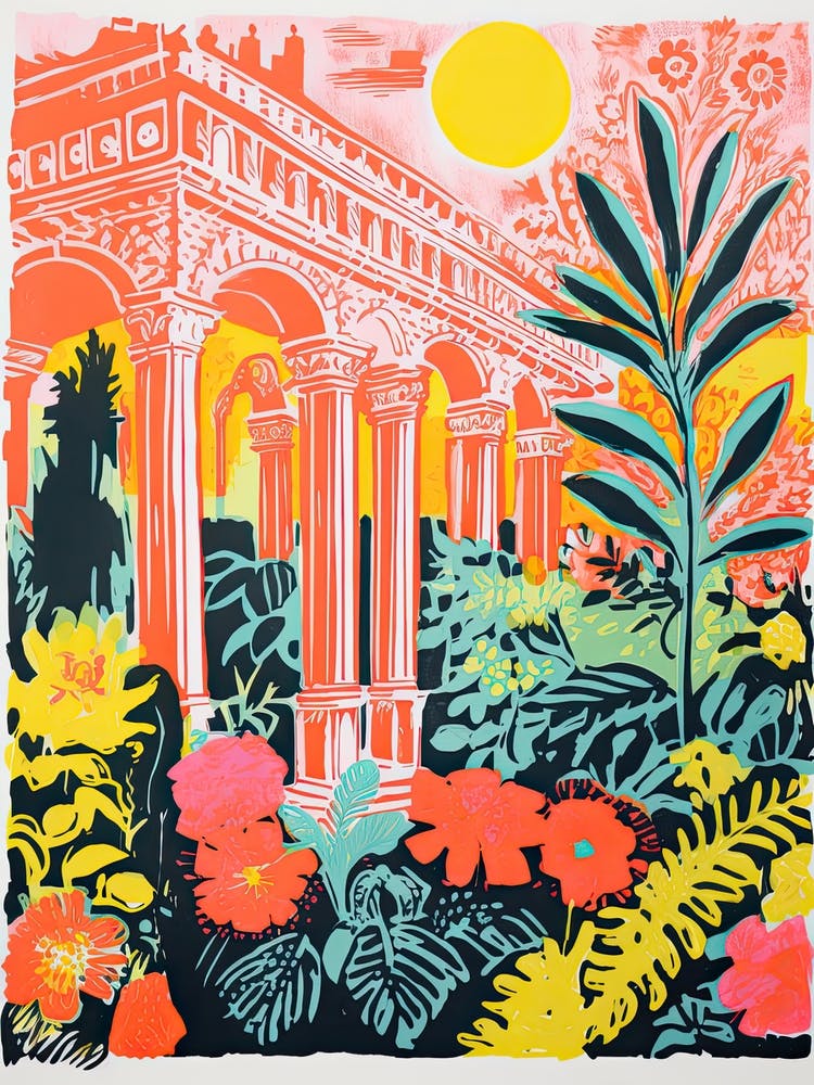Gradens At The Palace Of Fine Arts Abstract Riso Style 2