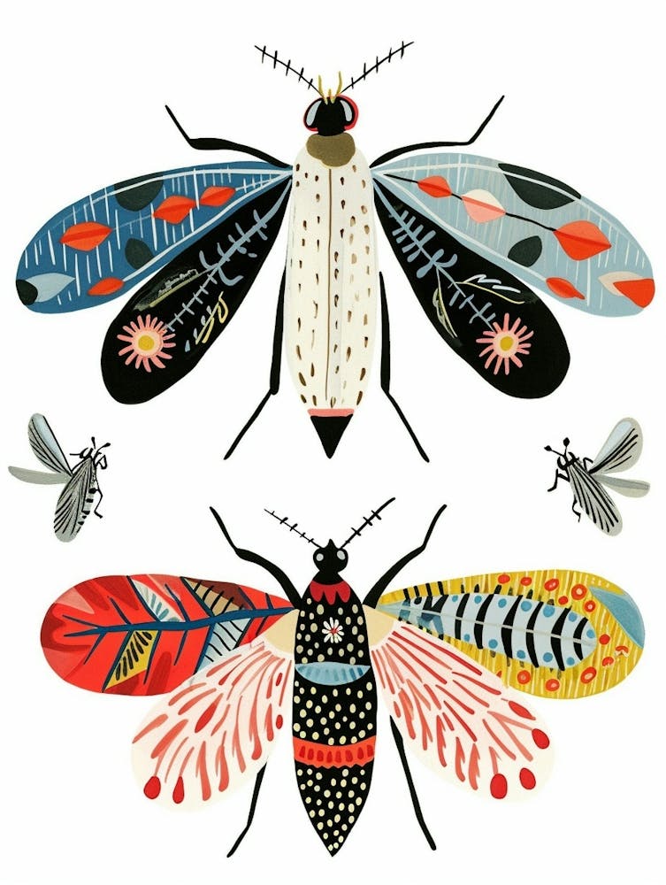 Colourful Insect Illustration Whitefly 8
