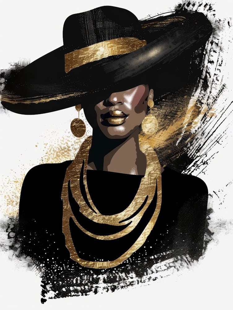 Black Woman In A Hat 1
