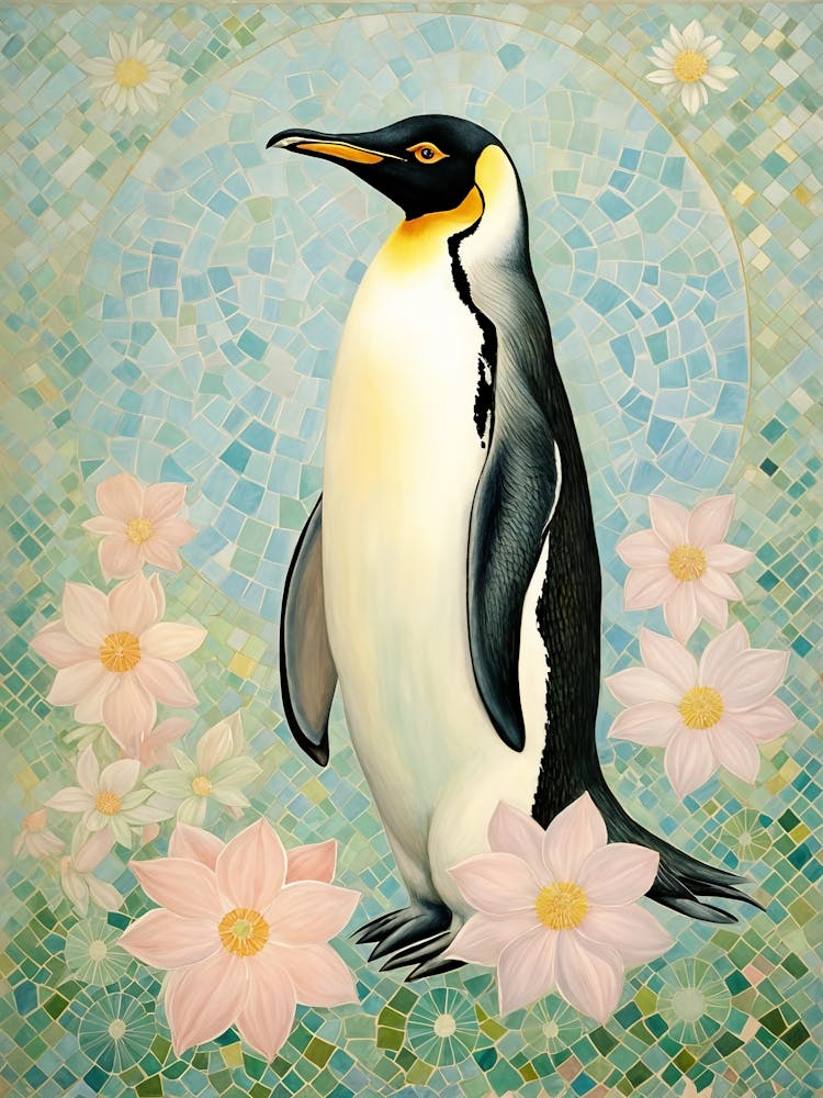 Penguin With Flowers