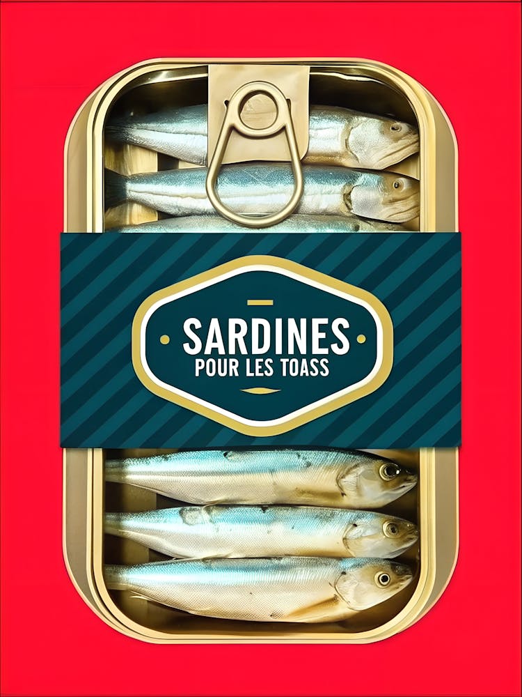 Vintage Sardines Pour Les Toasts