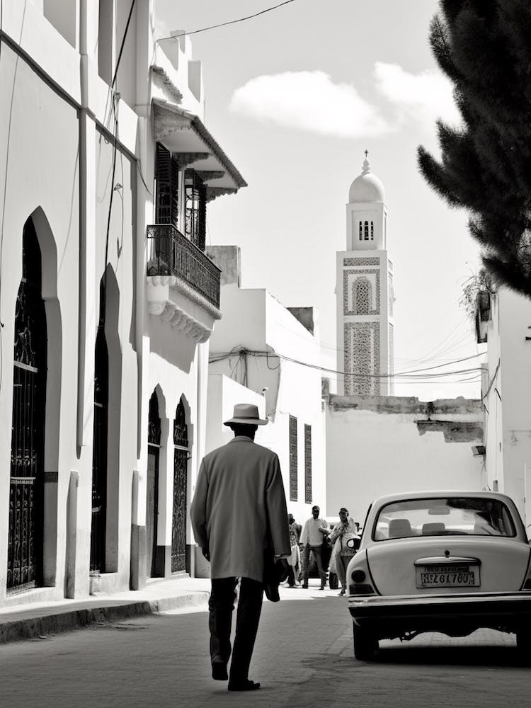 Casablanca, Morocco, Mediterranean Black And White Photography Analogue 2