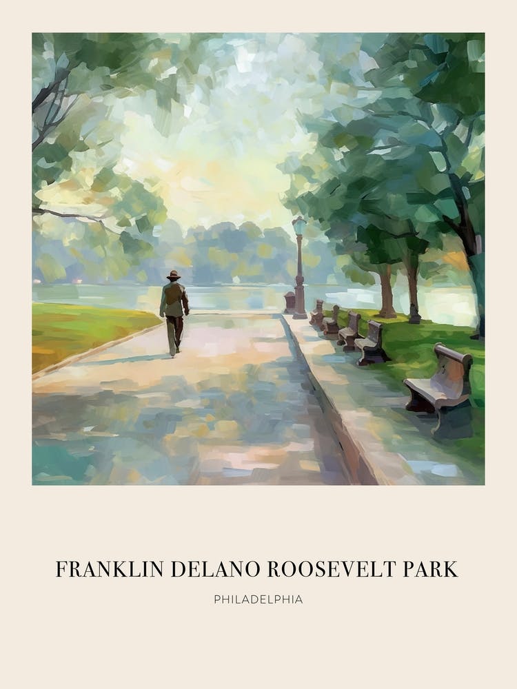 Franklin Delano Roosevelt Park Philadelphia United States 3 Vintage Cezanne Inspired Poster