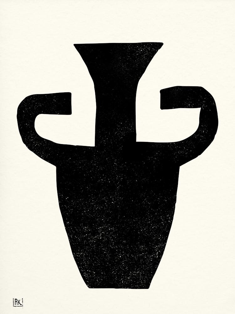 Minimal Black Vase Print