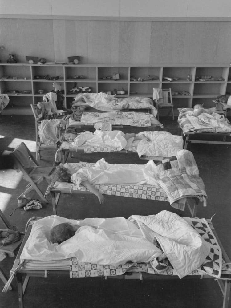 Nap Time In The Nursery School At The Fsa (Farm Security Administration) Farm Workers Community, Woodville