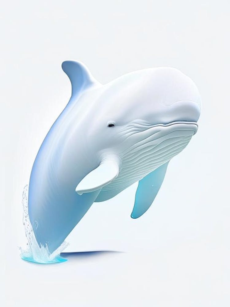 Beluga Whale Digital Illustration