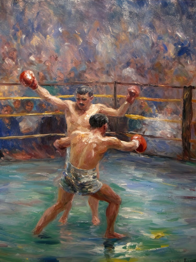 Boxing In The Style Of Monet 4