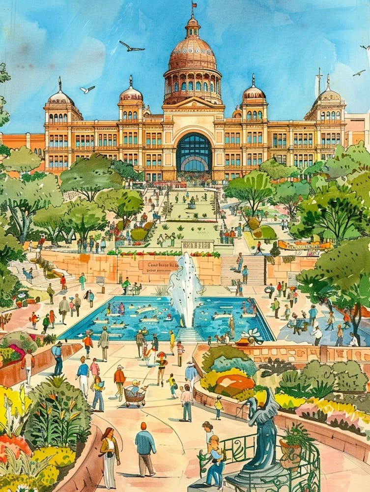 Storybook Illustration The Bullock Austin Texas State History Museum 4