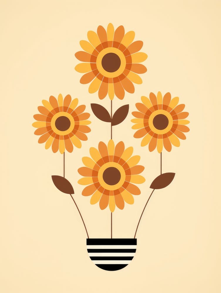 Tournesols Dans Un Vase 1