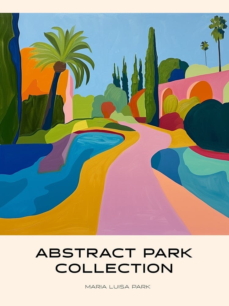 Abstract Park Collection Poster Maria Luisa Park Seville Spain 3