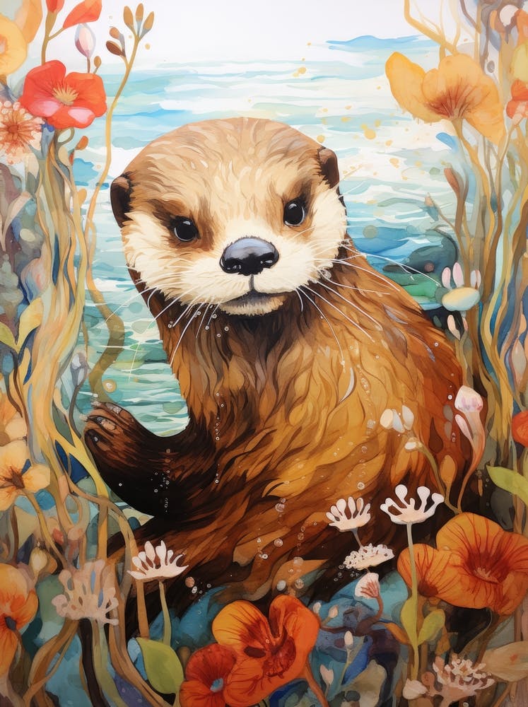 Otter In Bloom