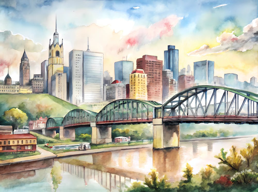 Pittsburgh Pennsylvania A Vintage Scene