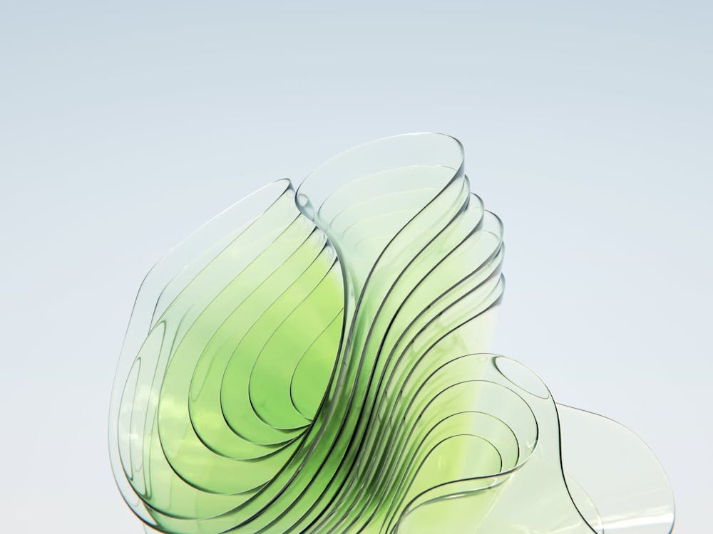 Green Glass Vase