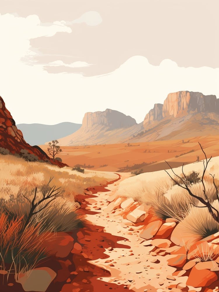 Larapinta Trail Australia 4 Hiking Trail Landscape