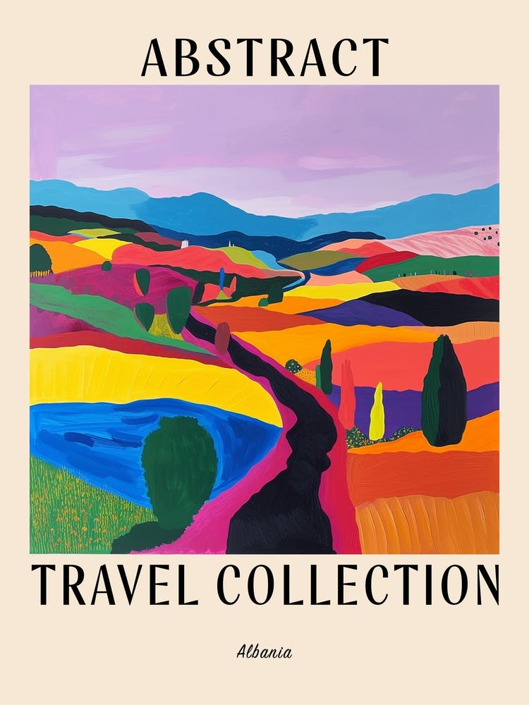 Abstract Travel Collection Poster Albania 3