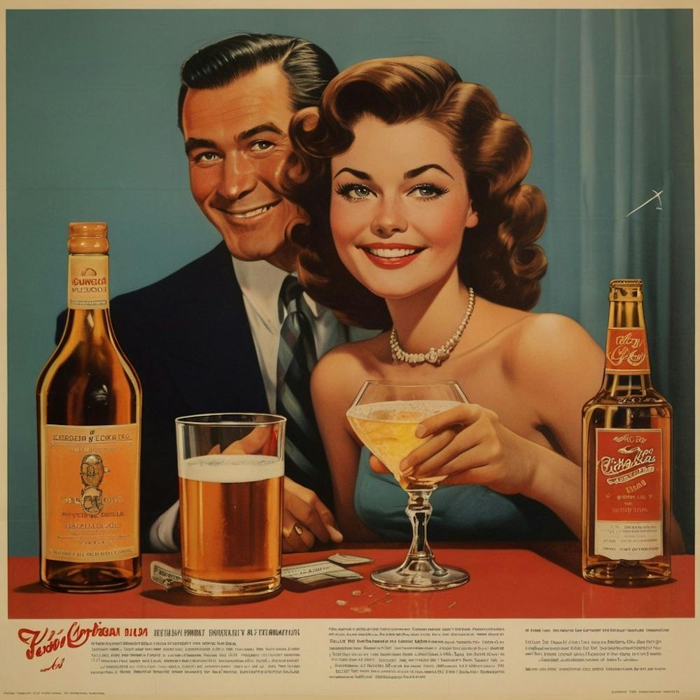 Default Vintage And Retro Alcohol Advertising Aesthetic 0