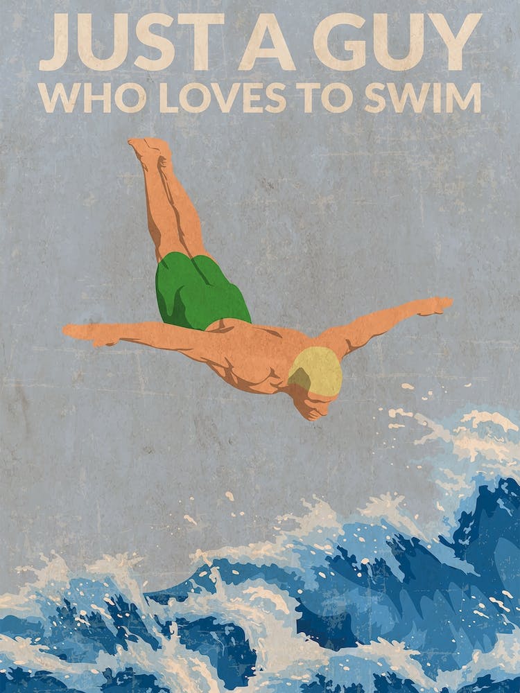 Just A Guy Who Loves To Swim (Green)