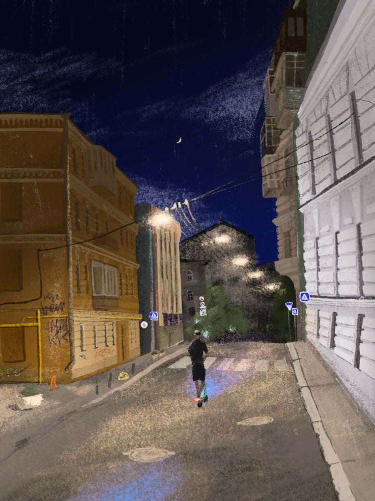 Kyiv City Street At Night