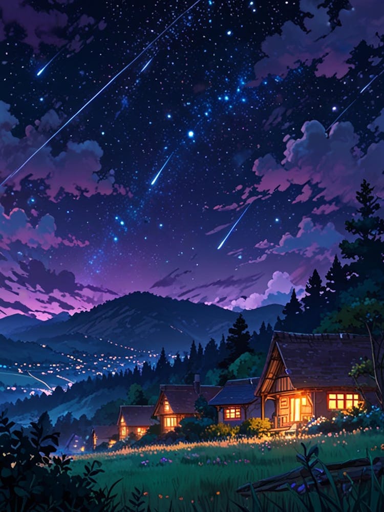 Nachthimmel Anime-Ästhetik 6