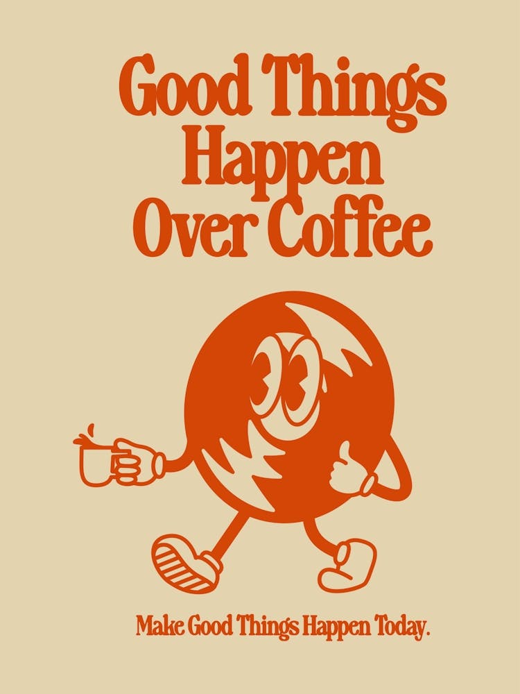 Retro Wall Art Vintage Decor Retro Cartoon Printable Art Retro Vintage Wall Art Coffee Records Trendy Retro Poster