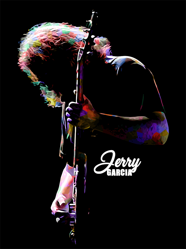 Jerry Garcia Musician Legend in Colorful