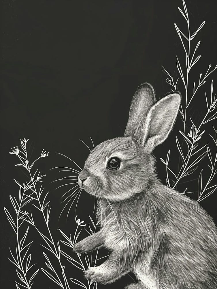 Britannia Petite Rabbit Minimalist Illustration 3