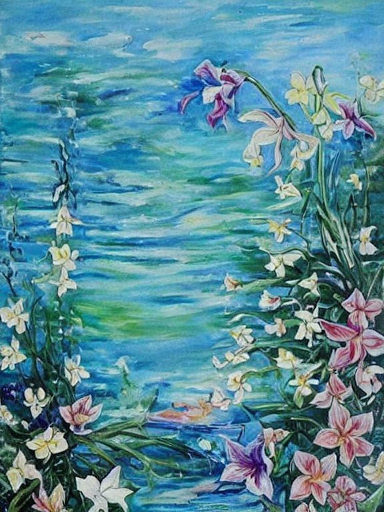 Amaryllis Floral Print Bright Painting Flower