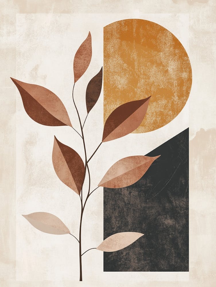 Abstract Leaves Canvas Print 2