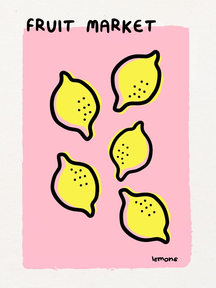Fruit Market Lemons Print