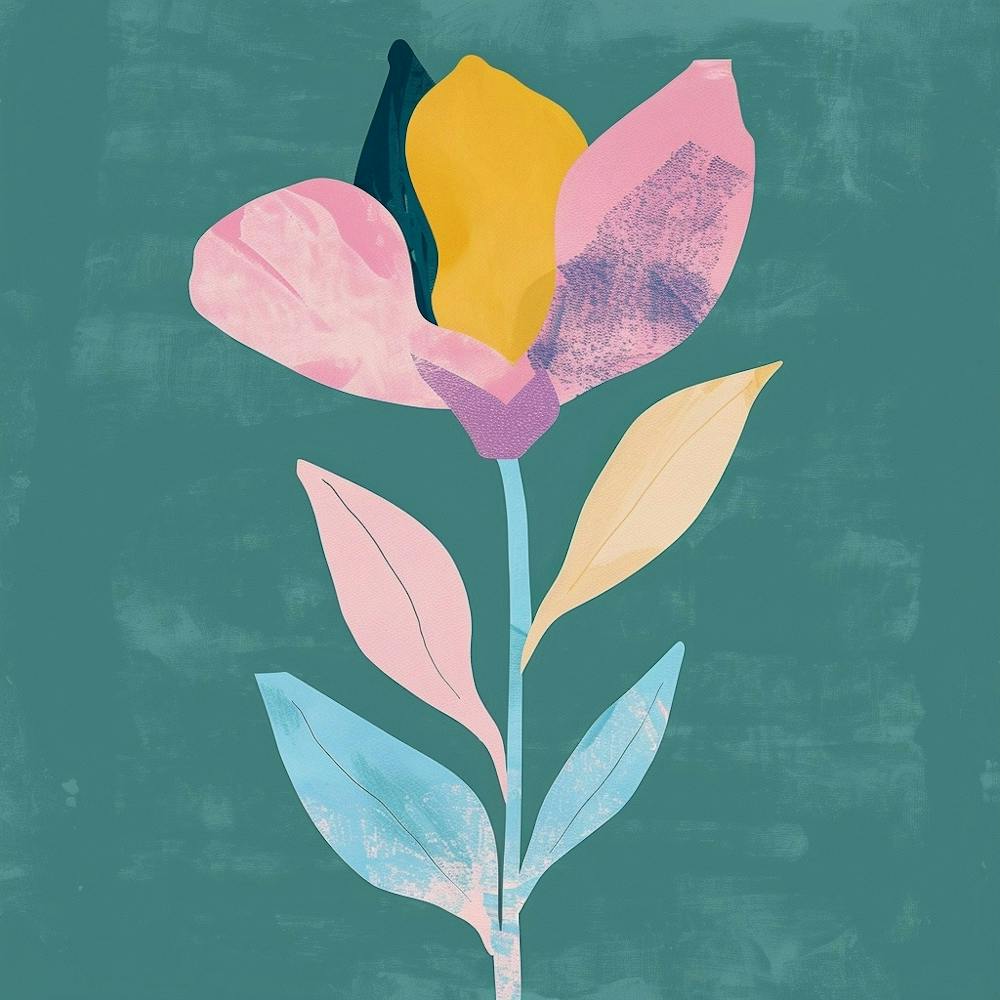 Lilac 1 Square Flower Illustration