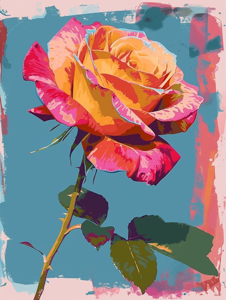 English Roses Painting Tribal Style 2