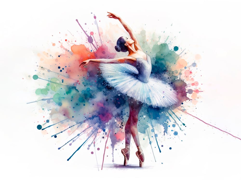 Ballerina in watercolor 6