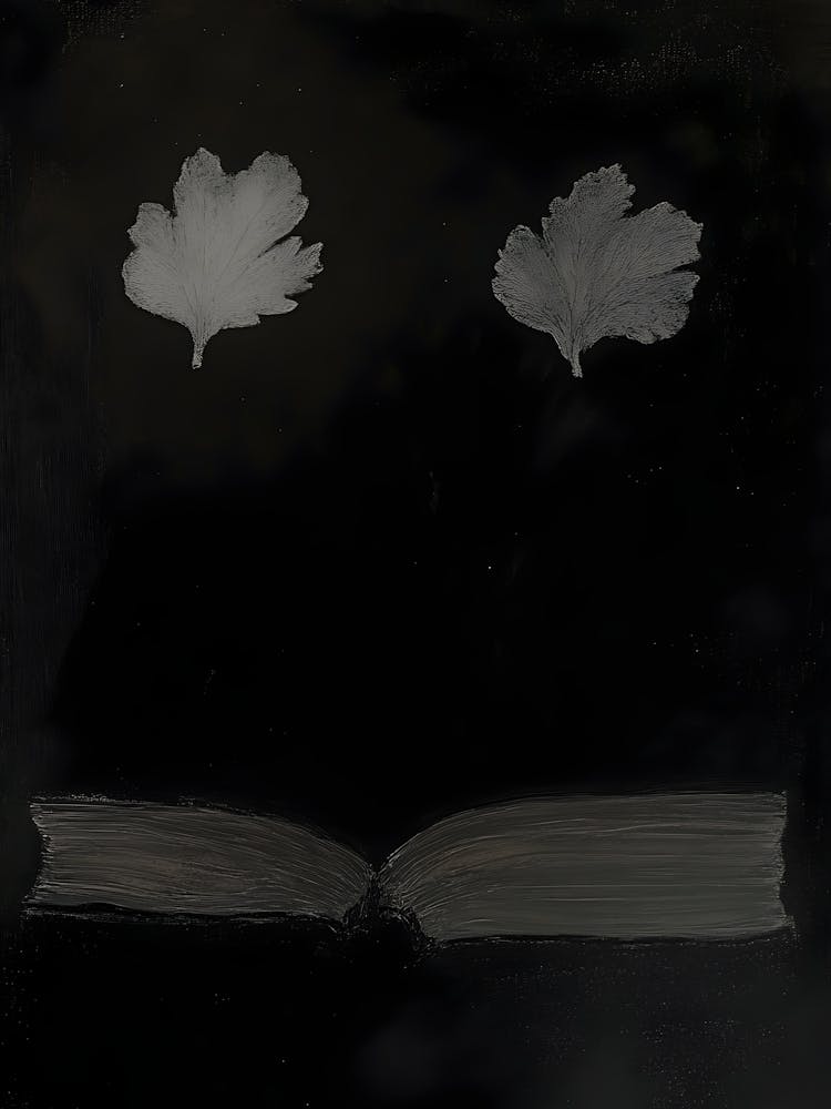 Dark Gothic Book And Leaf